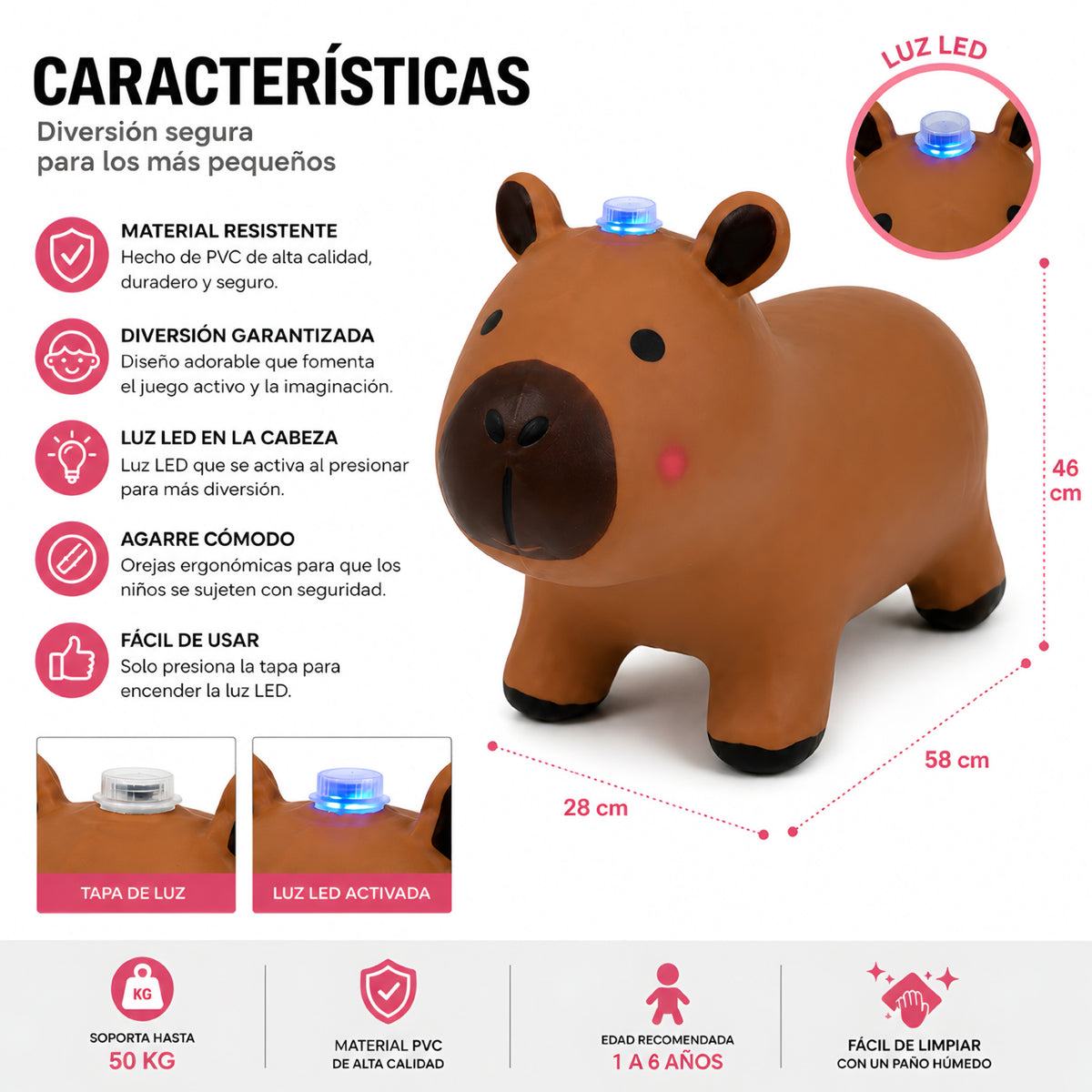 Saltarina Inflable Capibara para Niños