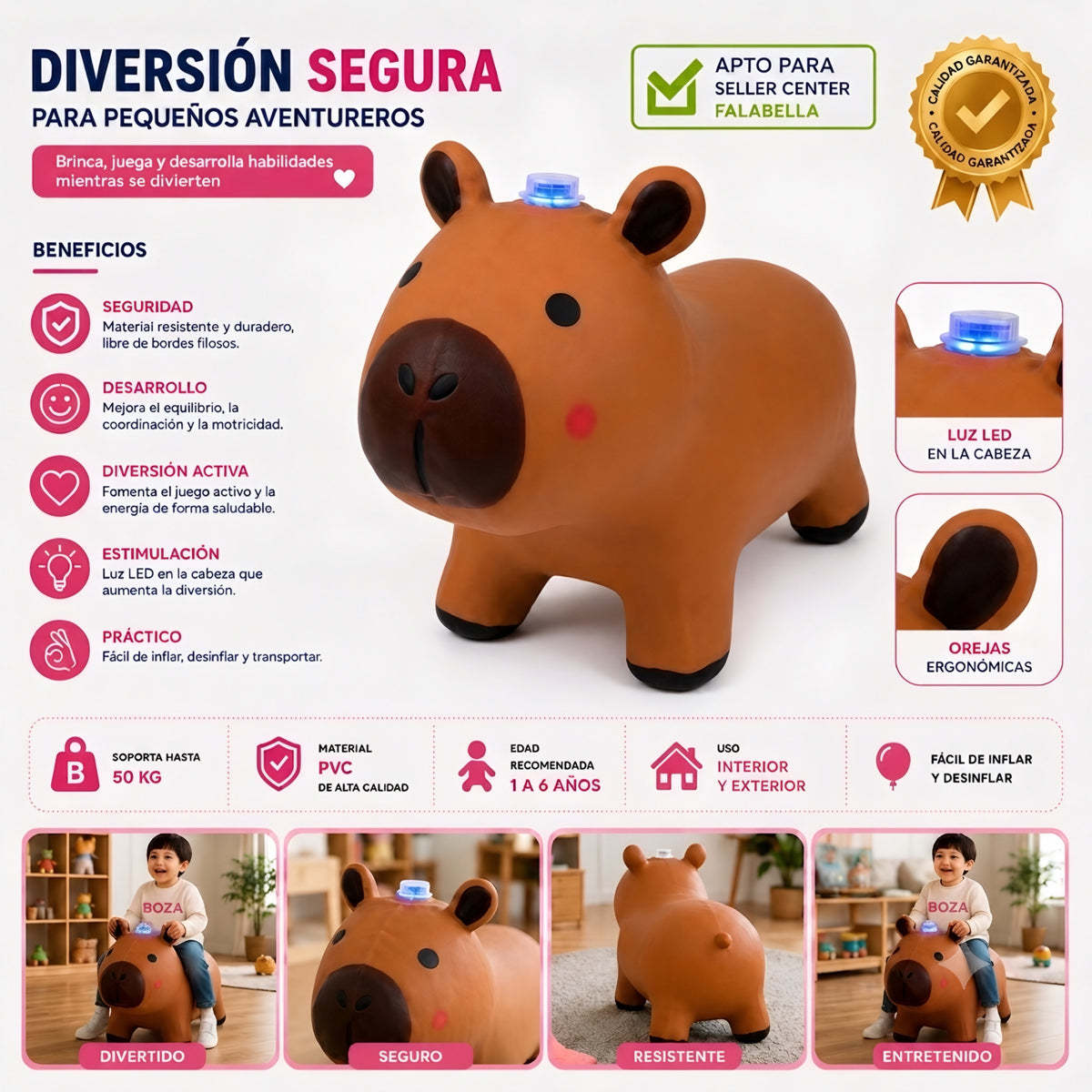 Saltarina Inflable Capibara para Niños