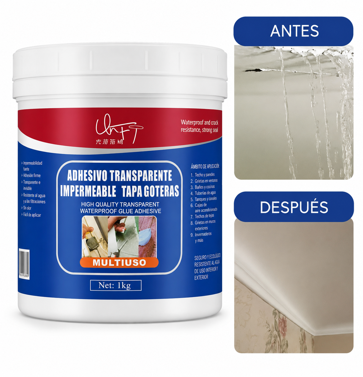 SELLADOR-TRANSPARENTE IMPERMEABLE 1 Kg